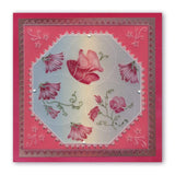 Linda's 123 Flowers - ABC <br/>Daisy, Sweet Pea & Hydrangea <br/>A4 Square Groovi Plate Set