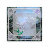 Linda's 123 Flowers - A <br/>Daisy, Lily of the Valley & Fuchsia <br/>A4 Square Groovi Plate
