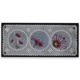 Linda's 123 Flowers - A <br/>Daisy, Lily of the Valley & Fuchsia <br/>A4 Square Groovi Plate