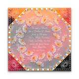 Linda's 123 Flowers - A <br/>Daisy, Lily of the Valley & Fuchsia <br/>A4 Square Groovi Plate