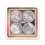 Linda's 123 Flowers - A <br/>Daisy, Lily of the Valley & Fuchsia <br/>A4 Square Groovi Plate