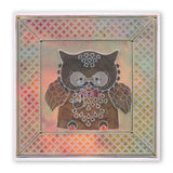 Linda's Papa Owl <br/>A4 Square Groovi Tem-plate <br/>(Set GRO-TE-40910-15)