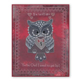 Linda's Papa Owl <br/>A4 Square Groovi Tem-plate <br/>(Set GRO-TE-40910-15)