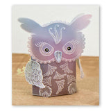 Linda's Mama Owl <br/>A4 Square Groovi Tem-plate <br/>(Set GRO-TE-40910-15)