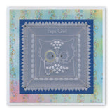 Linda's Papa Owl <br/>A4 Square Groovi Tem-plate <br/>(Set GRO-TE-40910-15)