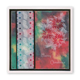Linda's 123 Christmas - G <br/>Poinsettia, Mistletoe & Pine <br/>A4 Square Groovi Plate