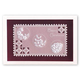 Linda's 123 Christmas - H <br/>Christmas Rose, Holly & Ivy <br/>A4 Square Groovi Plate