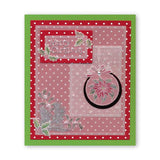 Linda's 123 Christmas - G <br/>Poinsettia, Mistletoe & Pine <br/>A4 Square Groovi Plate