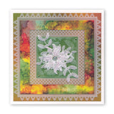 Linda's 123 Christmas - GH <br/>Poinsettia & Christmas Rose <br/>A4 Square Groovi Plate Set