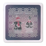 Linda's Snowman, Snowlady & Snowbaby Trio <br/>A5 Square Groovi Plate Set