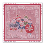 Linda's Snowman, Snowlady & Snowbaby Trio <br/>A5 Square Groovi Plate Set