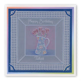 Nested Squares Extension & Alphabet Frame <br/>A4 Square Groovi Plate