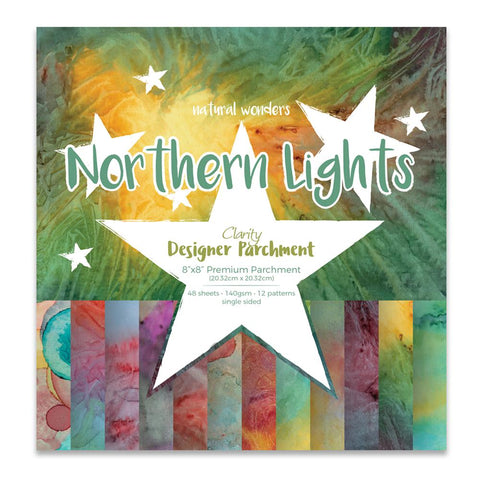 Northern Lights <br/>Designer Parchment Pack 8" x 8"