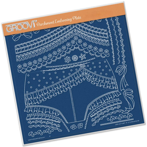 Oooh-La-La Knickers <br/>A4 Square Groovi Plate <br/>(Set GRO-LW-40374-15)