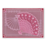 Oriental Fan & Bamboo Set <br/> A5 Square Groovi Plates (Set of 2)