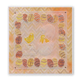 Ornate Eggs & Chicks <br/>A5 Square Groovi Plate <br/>(Set GRO-EA-40572-03)