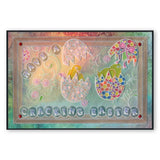 Ornate Eggs & Chicks <br/>A5 Square Groovi Plate <br/>(Set GRO-EA-40572-03)