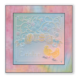 Ornate Eggs & Chicks <br/>A5 Square Groovi Plate <br/>(Set GRO-EA-40572-03)
