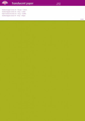 Translucent Paper Lemon A4 150 gsm 5 Sheets (63006)