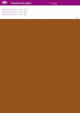 Translucent Paper Dark Orange A4 150 gsm 5 Sheets (63009)