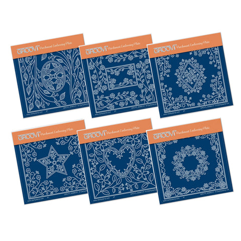 Tina’s Mixed Shapes Parchlets A6 Square Groovi Plates