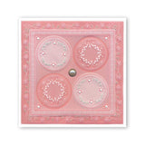 Nested Circles Picot Cut <br/>A4 Square Groovi Plate
