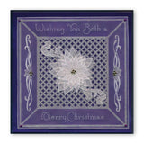 Jayne's Poinsettia <br/>A5 Square Groovi Plate <br/>(Set GRO-FL-40420-03)