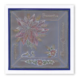 Jayne's Poinsettia <br/>A5 Square Groovi Plate <br/>(Set GRO-FL-40420-03)