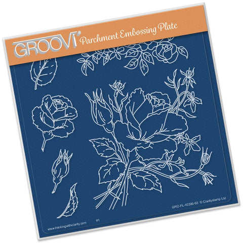 Jayne's Roses <br/>A5 Square Groovi Plate