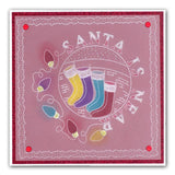 Christmas Stockings Round <br/>A5 Square Groovi Plate <br/>(Set GRO-CH-40038-03)