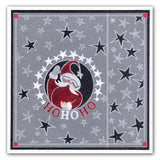 Santa & Stars Round <br/>A5 Square Groovi Plate <br/>(Set GRO-CH-40038-03)