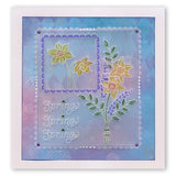 Spring Bouquet <br/>A5 Square Groovi Plate <br/>(Set GRO-FL-40935-03)