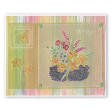 Spring Bouquet <br/>A5 Square Groovi Plate <br/>(Set GRO-FL-40935-03)
