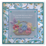 Spring Bouquet <br/>A5 Square Groovi Plate <br/>(Set GRO-FL-40935-03)
