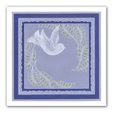 Doves <br/>A5 Square Groovi Plate <br/>(Set GRO-BI-40043-03)