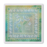 Tina's Daisy Frame & Dandelion Tag <br/>A5 Square Groovi Plate