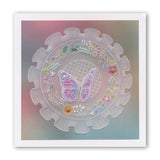 Baby Butterfly Wreath A6 Square Groovi Plate