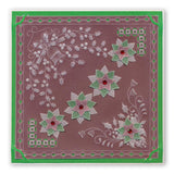 Tina's Christmas Corners 1 <br/>A4 Square Groovi Plate