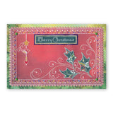 Tina's Christmas Presents & Holly <br/>A4 Square Groovi Plate