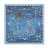 Tina's Christmas Snowman & Robins <br/>A4 Square Groovi Plate
