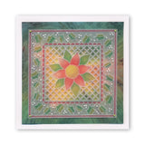 Tina's Christmas Snowman & Robins <br/>A4 Square Groovi Plate