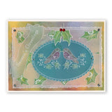 Tina's Christmas Snowman & Robins <br/>A4 Square Groovi Plate