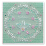 Tina's Floral Swirls & Corners 2 <br/>A4 Square Groovi Plate