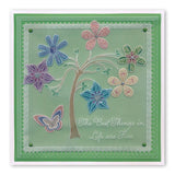 Tina's Tree Fun <br/>A5 Square Groovi Plate <br/>(Set GRO-FL-41016-03)