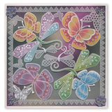Tina's Dragonfly Fun <br/>A5 Square Groovi Plate <br/>(Set GRO-AN-41015-03)