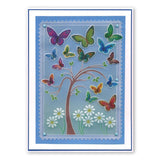 Tina's Tree Fun <br/>A5 Square Groovi Plate <br/>(Set GRO-FL-41016-03)