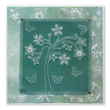 Tina's Tree Fun <br/>A5 Square Groovi Plate <br/>(Set GRO-FL-41016-03)