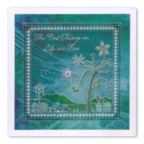 Tina's Tree Fun <br/>A5 Square Groovi Plate <br/>(Set GRO-FL-41016-03)