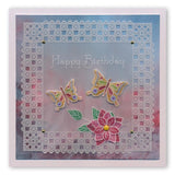Tina's 3D Flowers & Butterflies <br/>A4 Square Groovi Plate