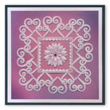 Tina's Doodle Dove Hearts <br/>A5 Square Groovi Plate <br/>(Set GRO-LO-40894-XX)